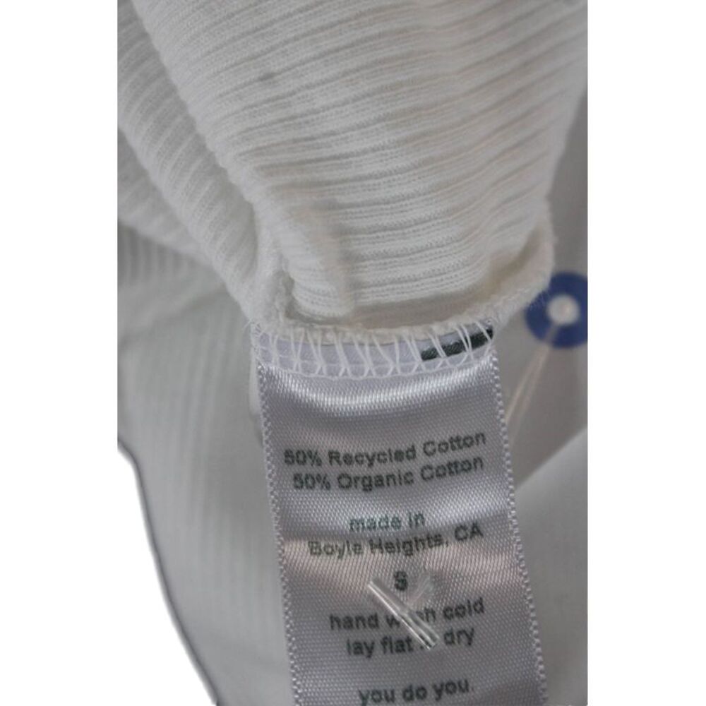 Perfect White Tee Women Basic White T Shirt 50% Recycled Cotton Size S